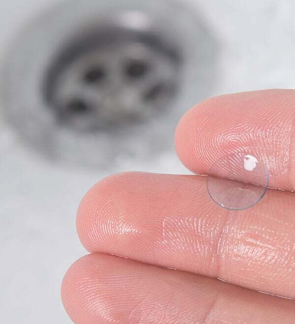 Why you should not flush your contact lens down the toilet or sink