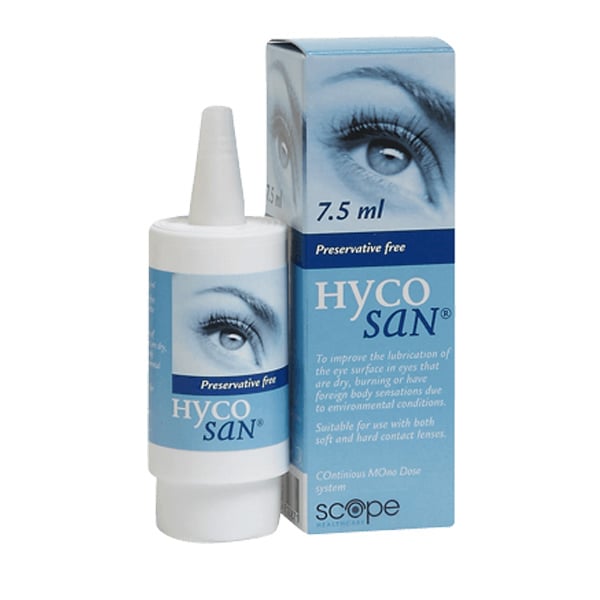 Bouteille de gouttes oculaires Hycosan