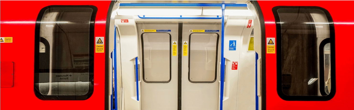 Photo of open tube doors